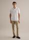 White linen-cotton blend regular fit polo_1