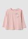 Rosa T-Shirt aus Bio-Baumwolle mit Leopardenprint f&uuml;r Baby-M&auml;dchen_0