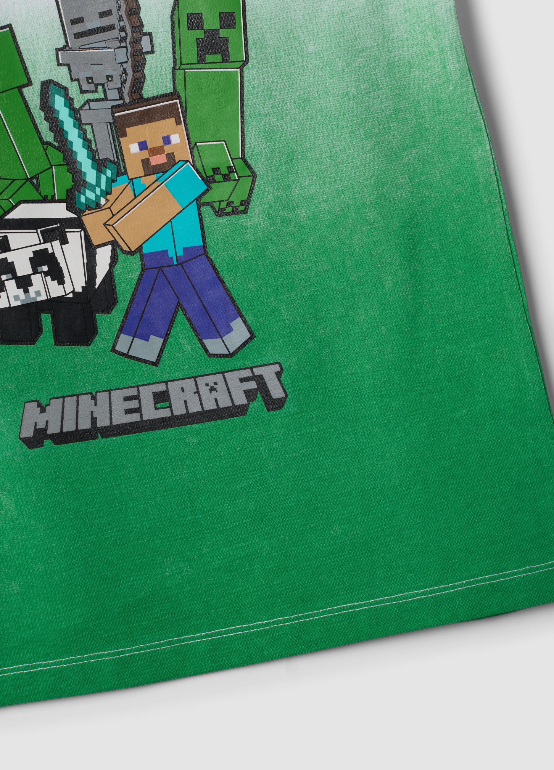 Green pure cotton vest top with print