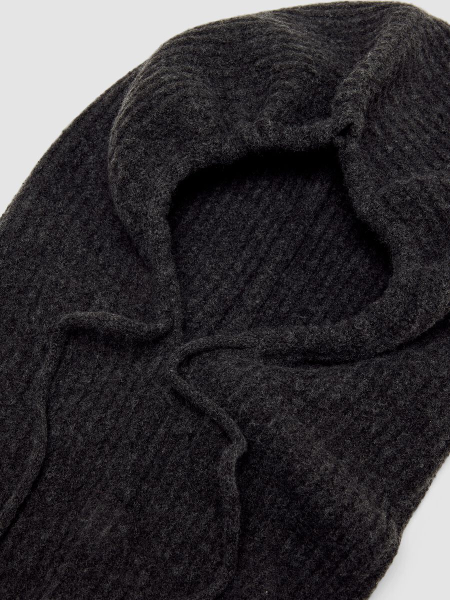 Grey stretch wool jersey-knit balaclava_1