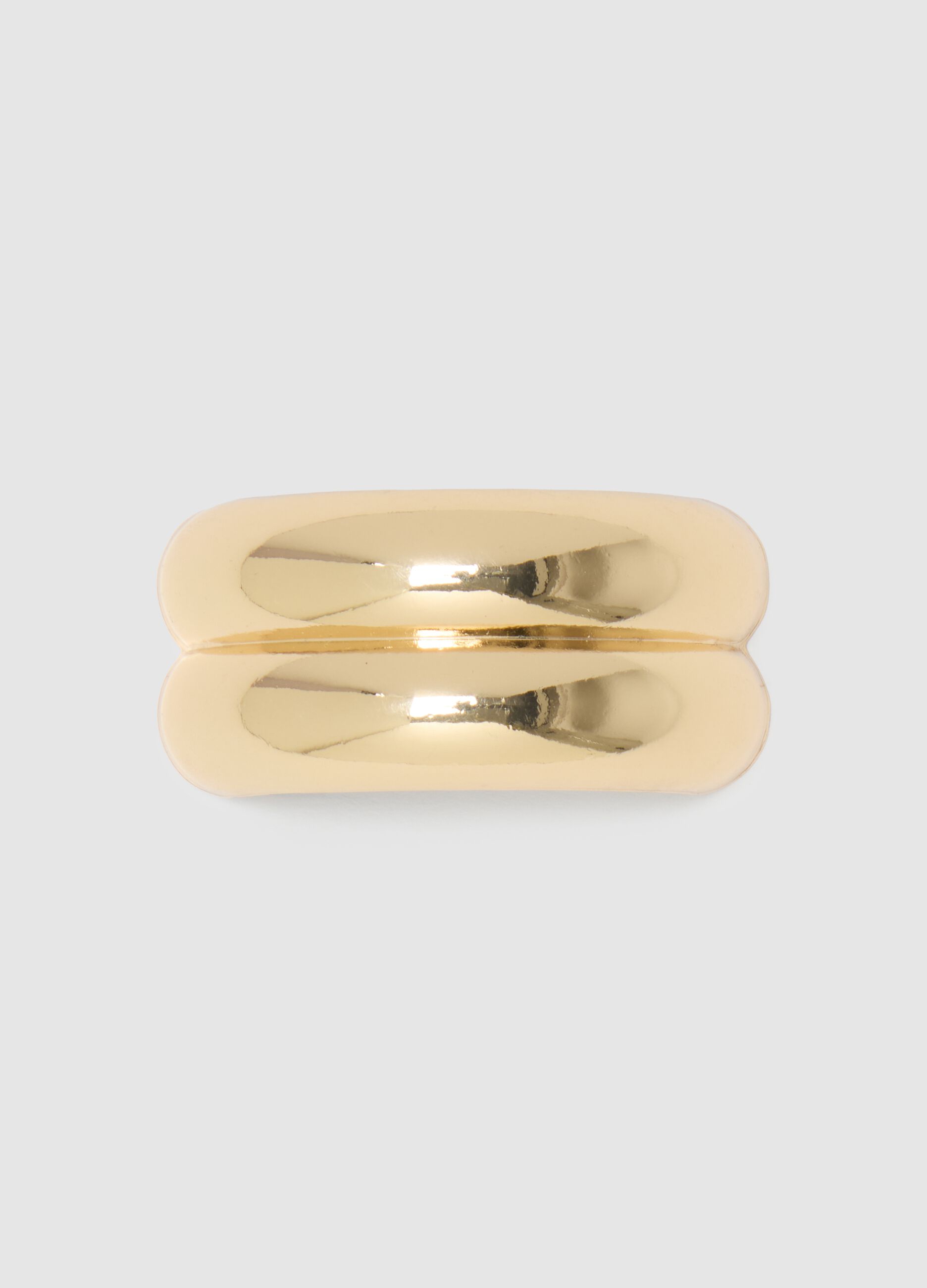 Gold-coloured zinc hair clip twin pack