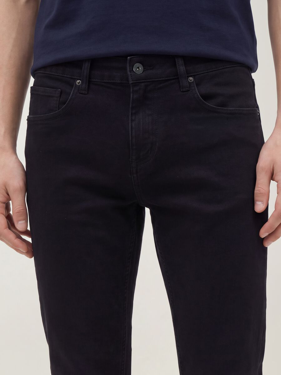 Schwarze Skinny-Fit-Jeans aus Stretch-Baumwolle_3
