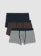 3er-Pack braune Boxer aus elastischer Bio-Baumwolle mit Punkten_4
