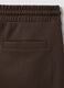 Braune Regular-Fit-Shorts aus Baumwollmischung mit Tunnelzug_5
