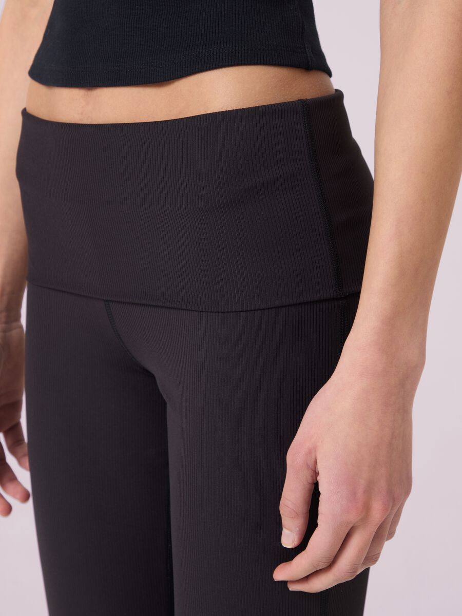 Leggings flare in tessuto elasticizzato a costine ALTAVIA STUDIO_3