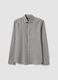 Grey linen-cotton blend shirt with regular fit_0