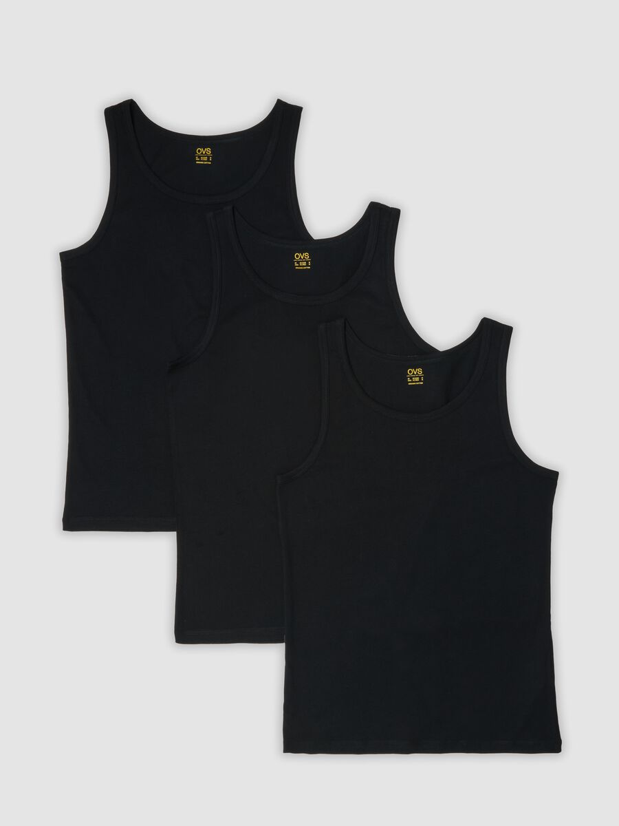 3-pack of blue organic cotton vests_4