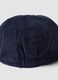 Coppola blu navy in puro cotone a costine_2