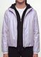 Grey hooded rain jacket with zip for girls_2