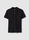 Kurzarm Polo-Shirt aus schwarzer Bio-Baumwolle, schlanke Passform_4