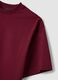 Rotes Jersey-T-Shirt aus Baumwollmischung mit Rundhalsausschnitt, Regular Fit_5