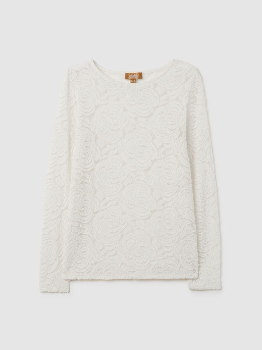 Cream Lace Maternity Long Sleeve Top_4