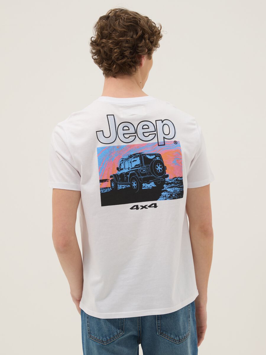 Wei&szlig;es T-Shirt aus reiner Baumwolle mit Jeep-Logo, Regular Fit_2