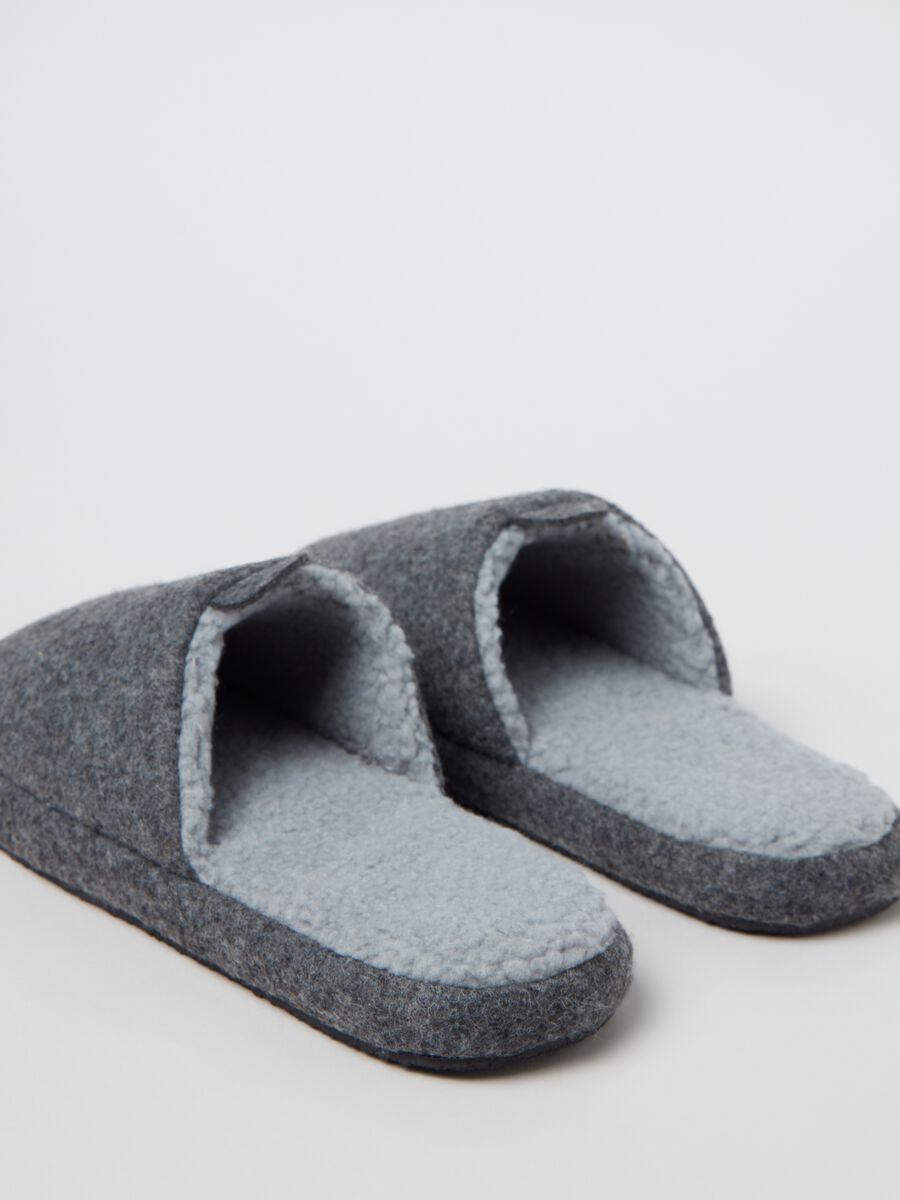 Melange felt slippers_2