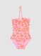Girls&rsquo; pink tropical print stretch swimsuit_0