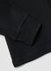 T-shirt nera in puro cotone girocollo a maniche lunghe regular fit_1