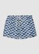 Blue floral-print swim shorts_0