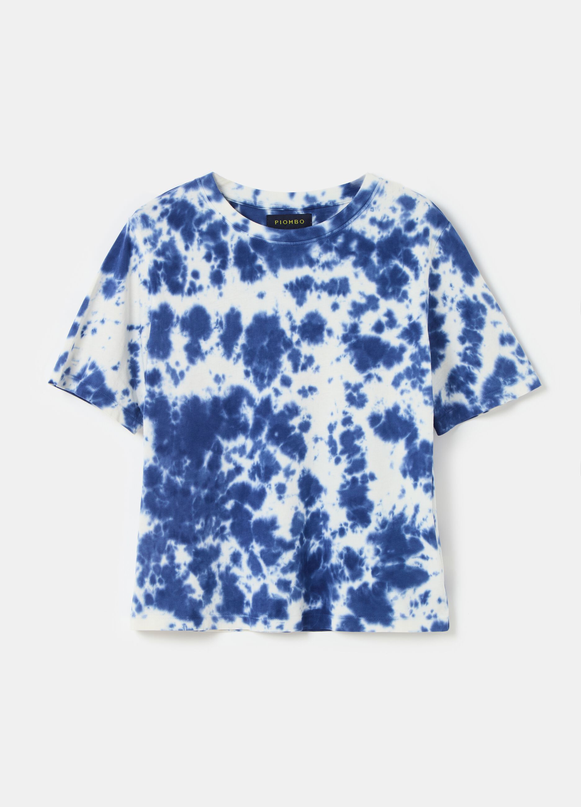 T-shirt in cotone con stampa Tie Dye