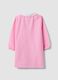 Pink gingham nursery smock with zip and cute animal embroidery_1