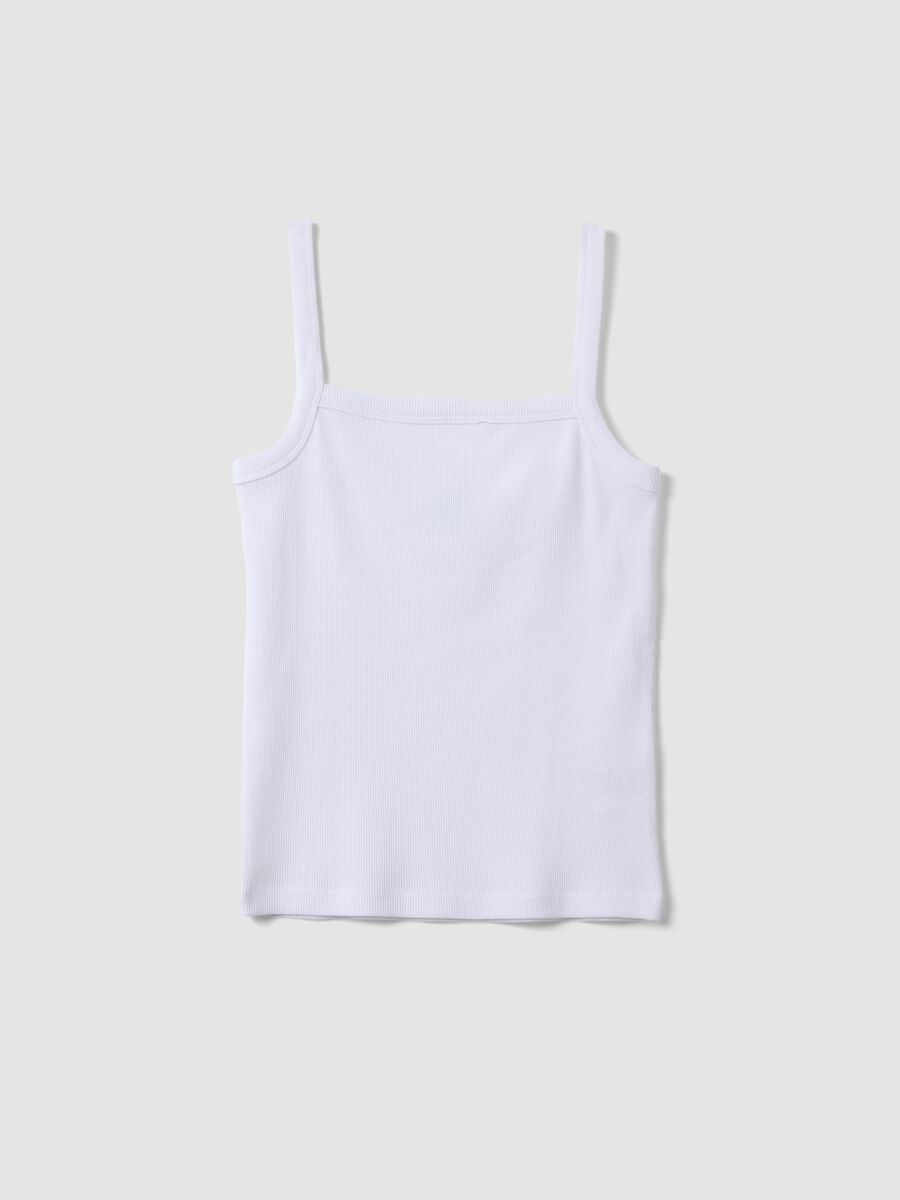 Bijela rebrasta potko&scaron;ulja od čistog pamuka_0