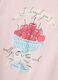 T-shirt rosa de algod&atilde;o puro regular fit com estampado para menina_2