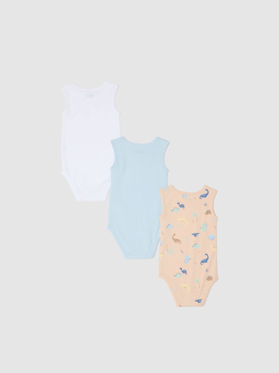 Multi-coloured pure cotton baby bodysuit regular fit_1