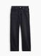 Black straight-leg pure cotton jeans (oversized fit)_6