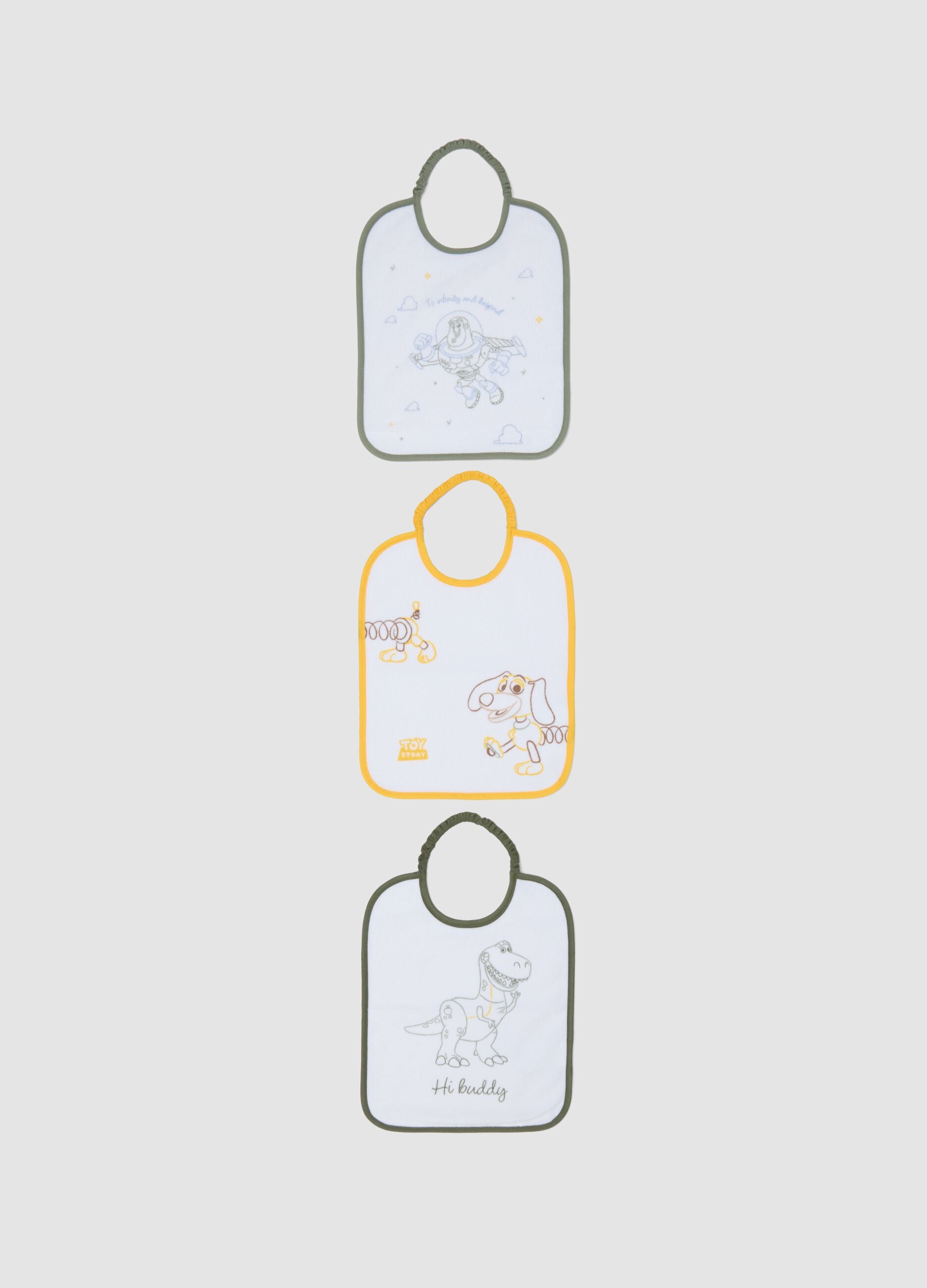 Tripack di bavaglini in misto cotone organico a tema Toy Story