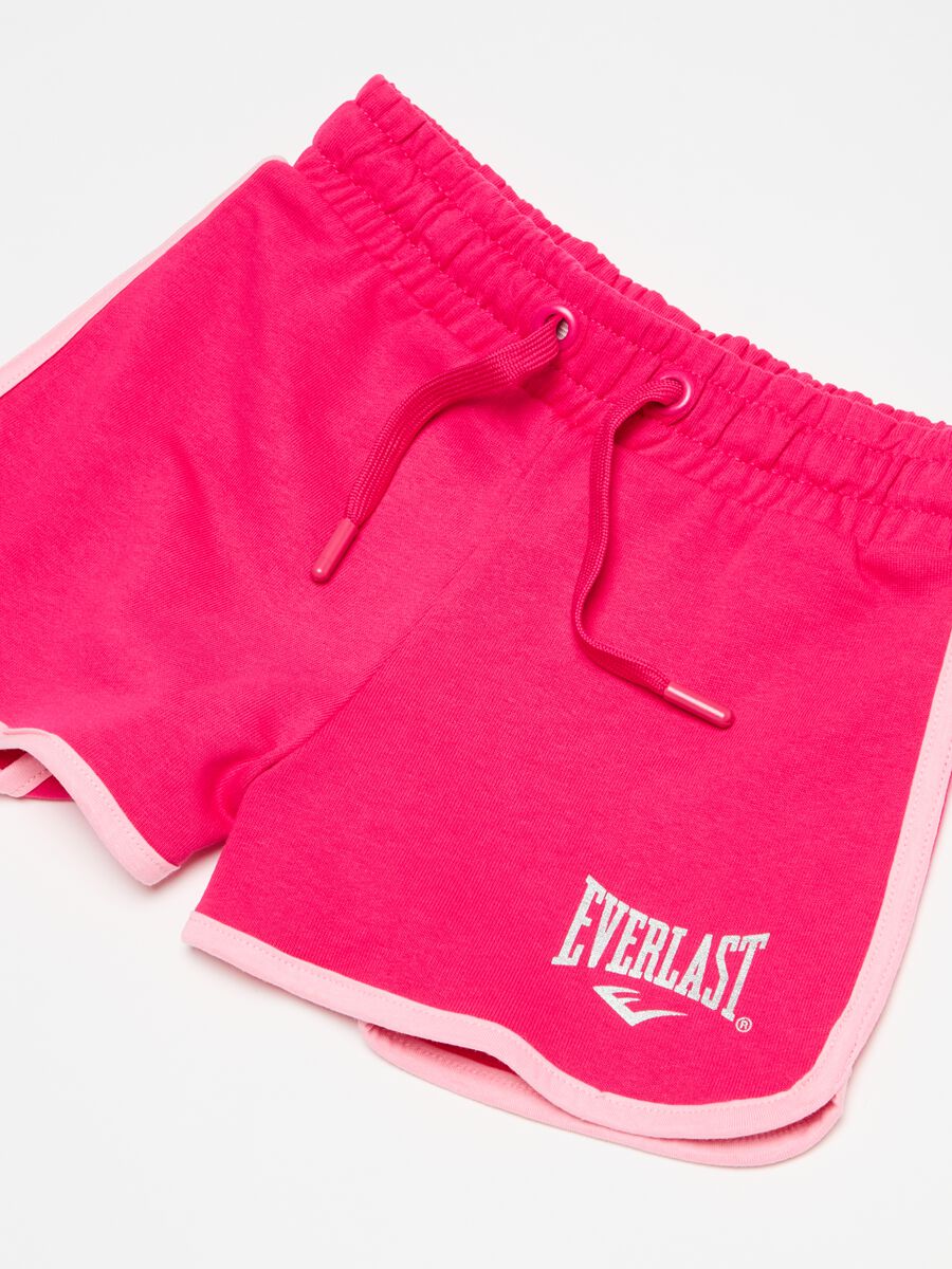 Fleece shorts with logo print_2