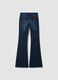 Jeans blu in cotone elasticizzato flare fit_2