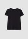T-shirt preta 100% algod&atilde;o para rapariga, corte regular_4