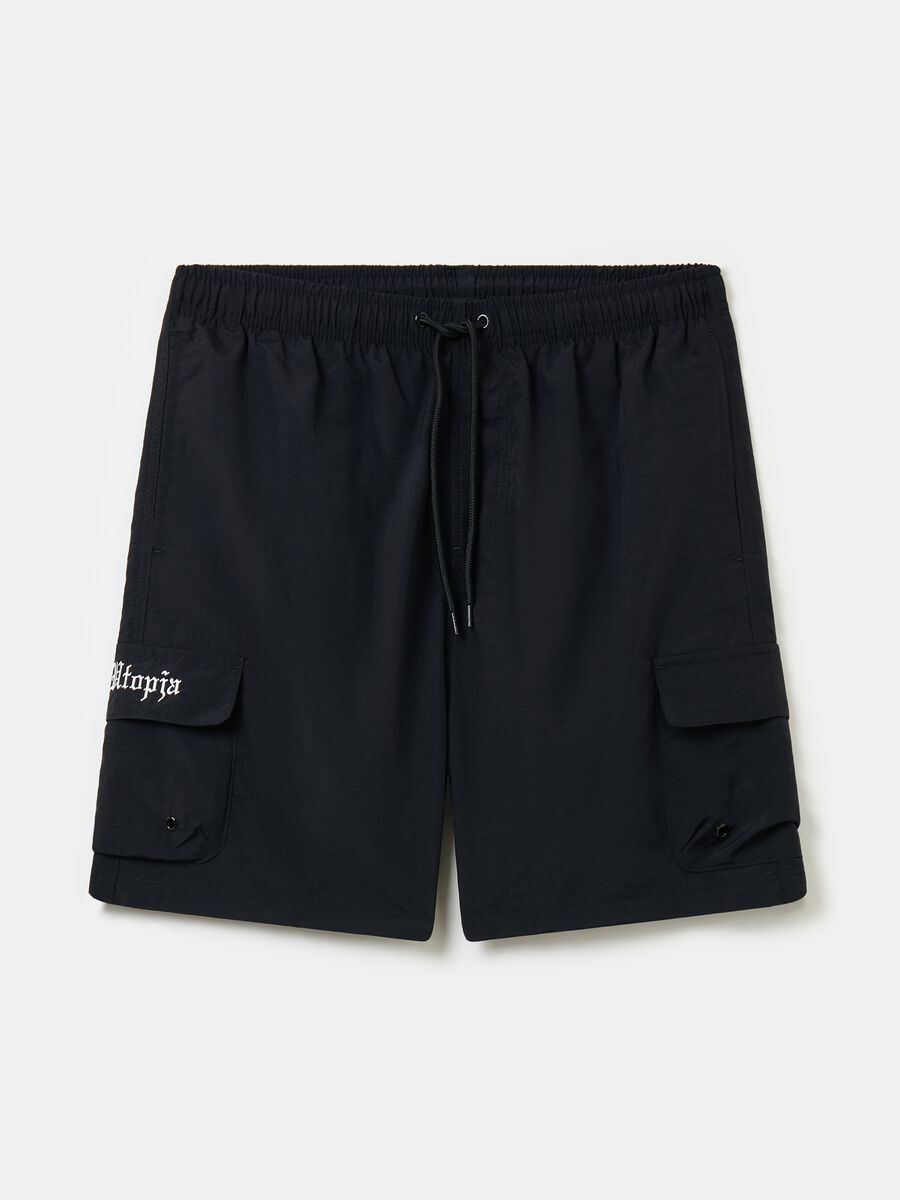 Cargo Swim Shorts Black_0