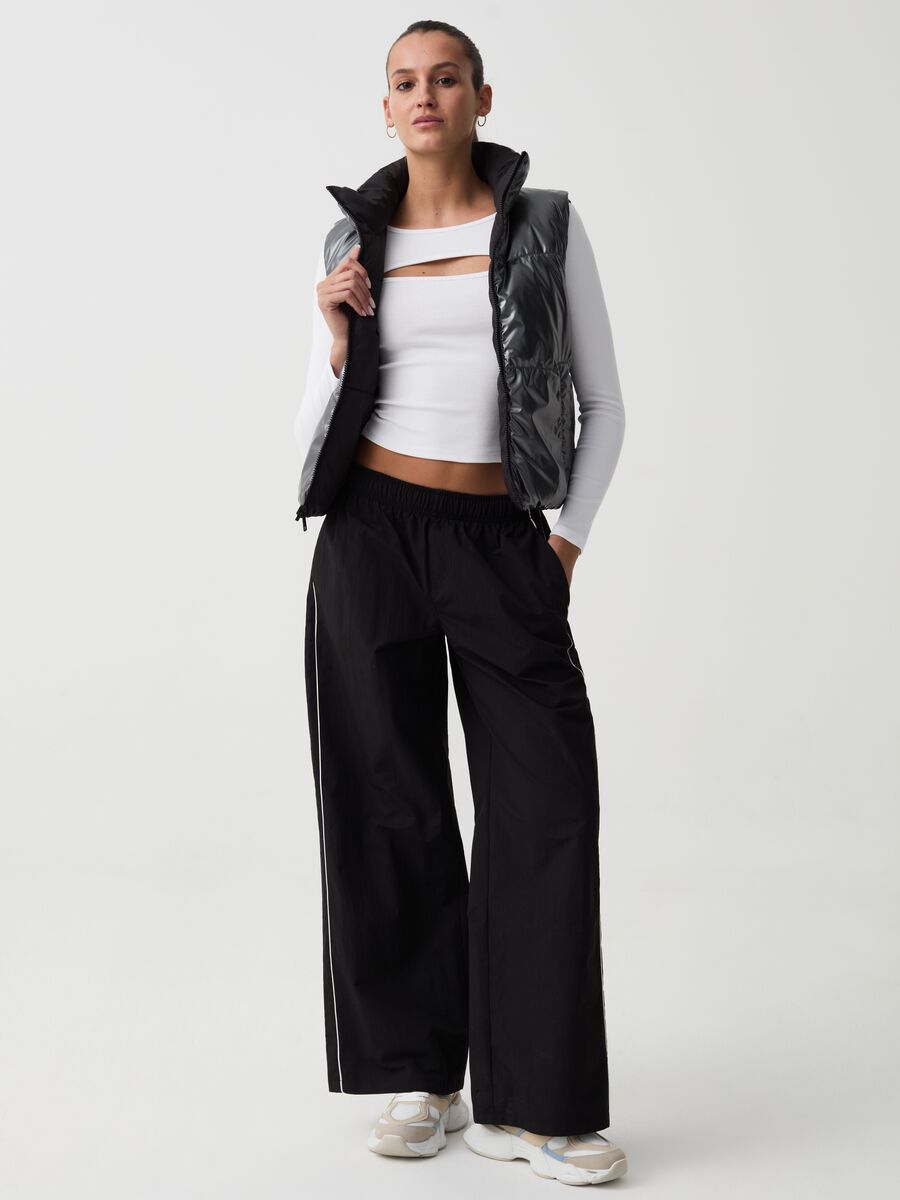 B.ANGEL FOR THE SEA BEYOND wide-leg joggers with contrasting piping_0