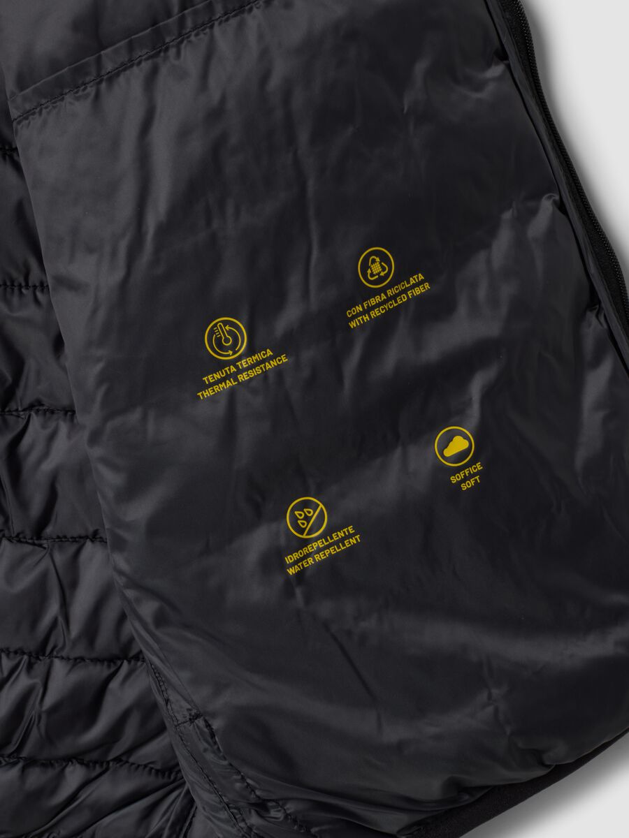 Black Ultralight padded gilet with zip_1