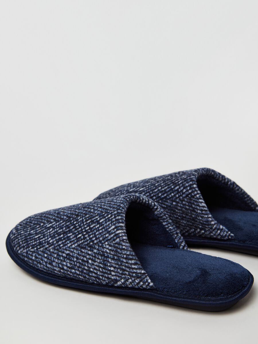 Mouliné-effect velour slippers_2