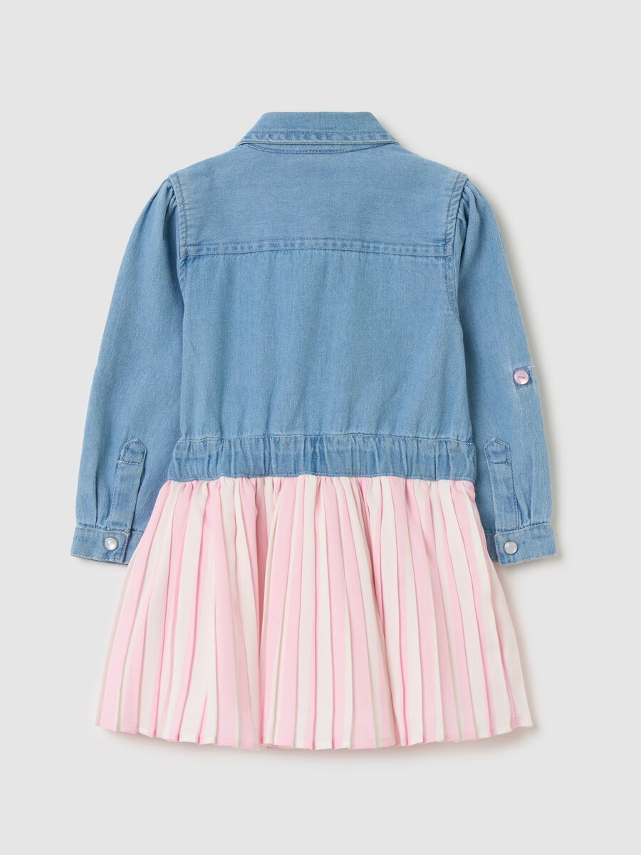 Jeanskleid mit Faltenrock_1