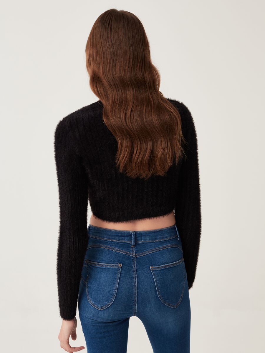 Crop pullover with flat ribbing_2