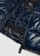 Blue padded regular fit water repellent jacket with zip_5