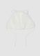 White organic cotton teddy-effect hat for baby girl_1