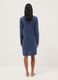 Camisola de noite azul de viscose pura com bot&otilde;es_2