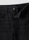 Schwarze Denim-Jeans mit Wide Leg aus reiner Baumwolle_5