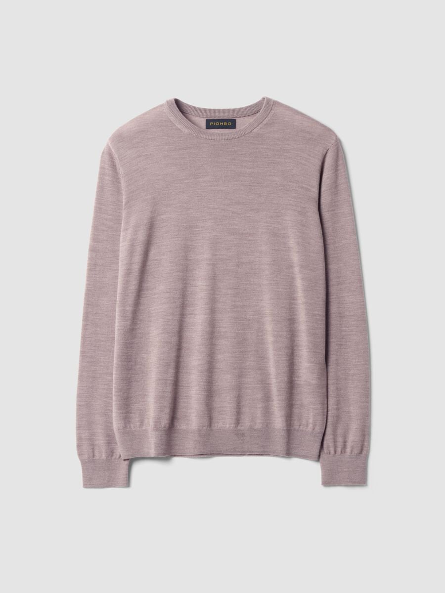 Beiger Rundhals-Pullover aus reiner Merinowolle, Regular Fit_4