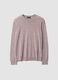 Beige pure merino wool crew-neck jumper, regular fit_4