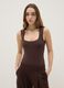 Brown fitted bodysuit with square neckline_2