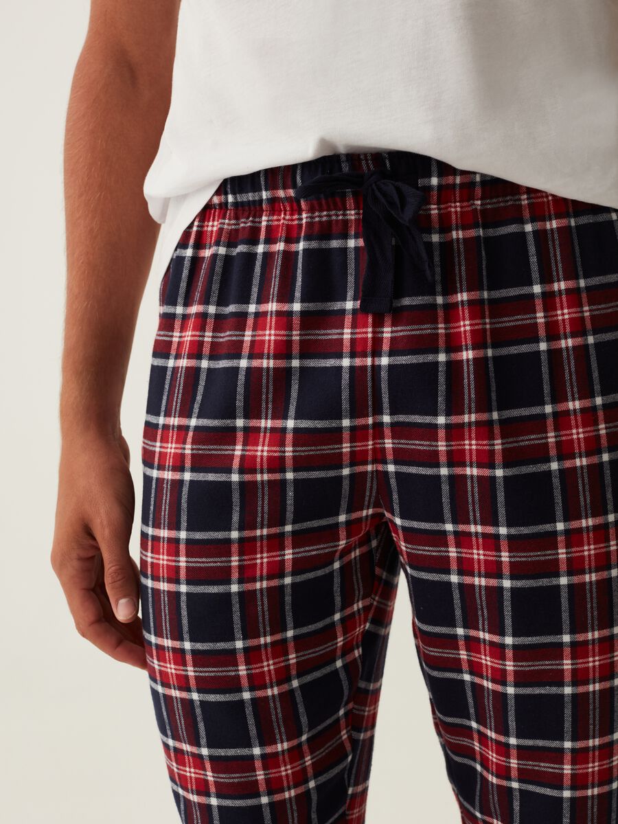 Pyjama bottoms with tartan pattern_3