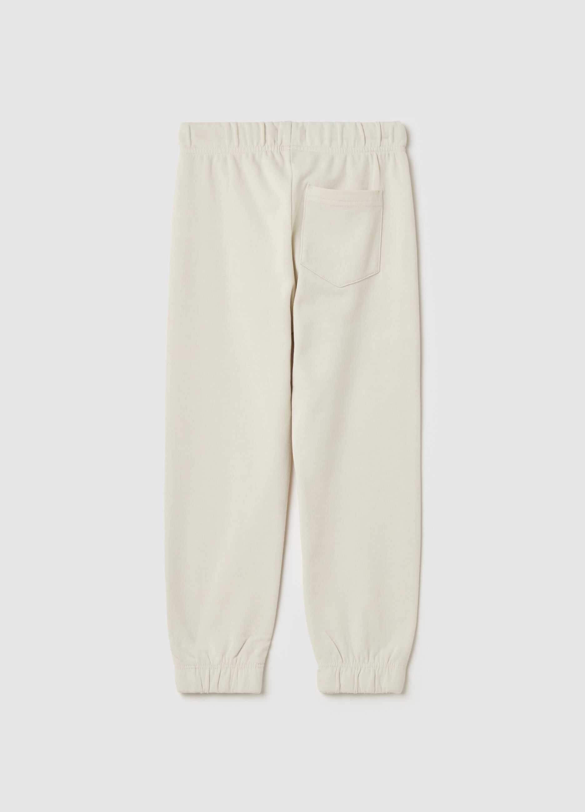 Joggers with drawstring and elasticated trims