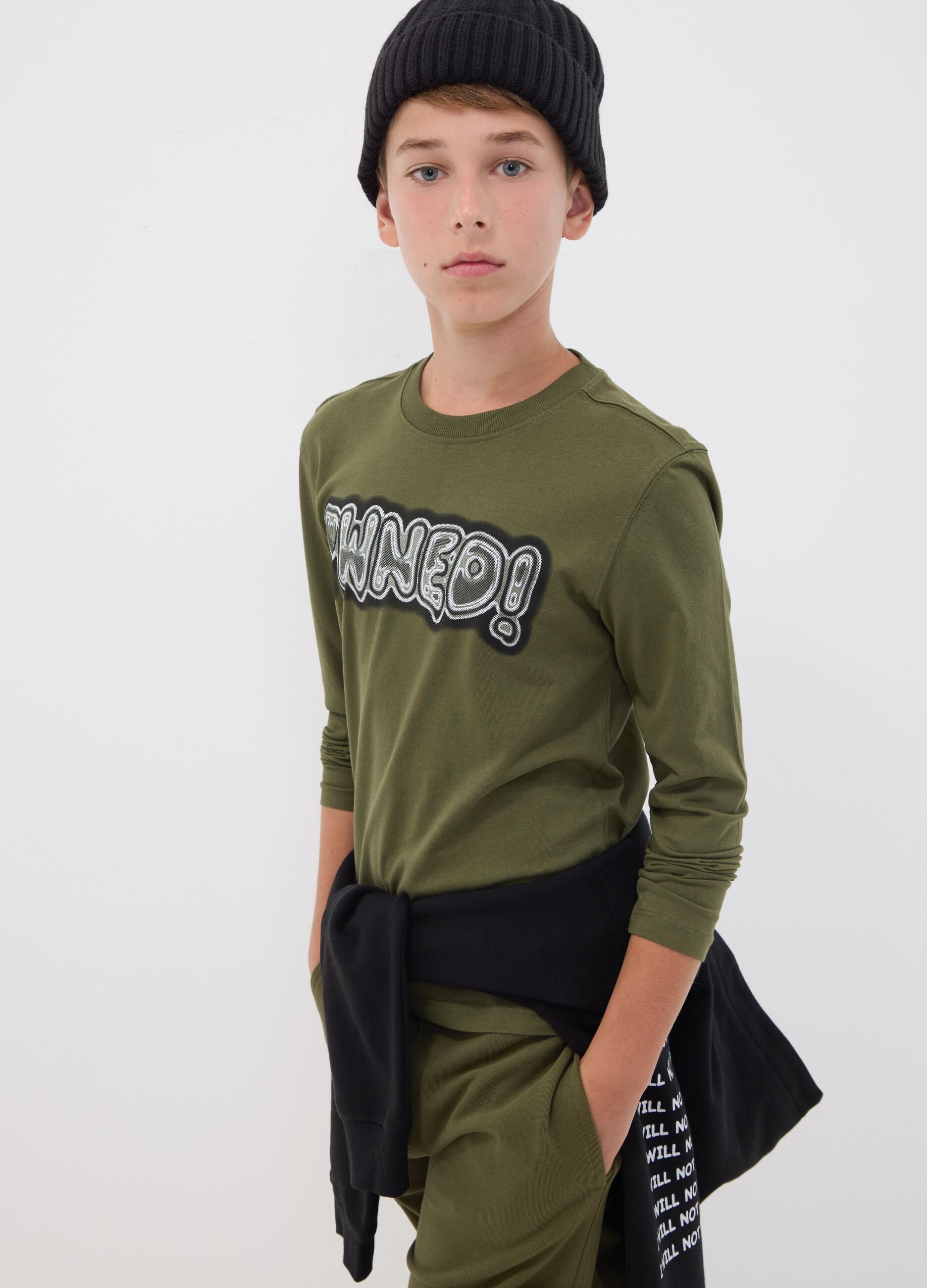 &Pi;&rho;ά&sigma;&iota;&nu;&omicron; T-shirt &alpha;&pi;ό 100% &omicron;&rho;&gamma;&alpha;&nu;&iota;&kappa;ό &beta;&alpha;&mu;&beta;ά&kappa;&iota; &mu;&epsilon; &sigma;&tau;ά&mu;&pi;&alpha; &gamma;&iota;&alpha; &alpha;&gamma;ό&rho;&iota;