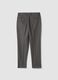 Grey wool and viscose blend formal carrot-fit trousers_2