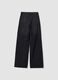 Black pure cotton wide-leg jeans with studs_1