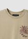Beige short-sleeve pure cotton T-shirt_5